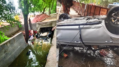 20-year-old US student, army officer's son, dies as car plunges into open drain in south Delhi | Delhi News