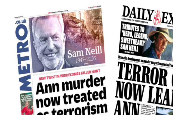 The Papers:  'New twist in killer hunt' and 'One of a kind Ann'