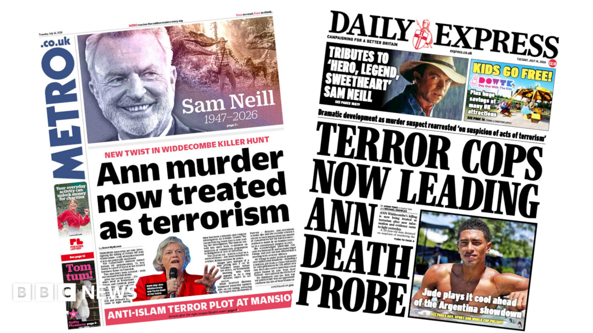 The Papers:  'New twist in killer hunt' and 'One of a kind Ann'