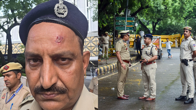 Delhi ACP injured in fresh stone-pelting near Tolstoy Marg as CJP protest continues at Jantar Mantar; security upped | Delhi News