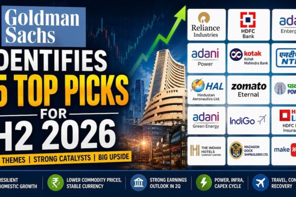 Goldman Sachs sees Nifty back at 26,500 by June 2027; Check out its 15 top picks
