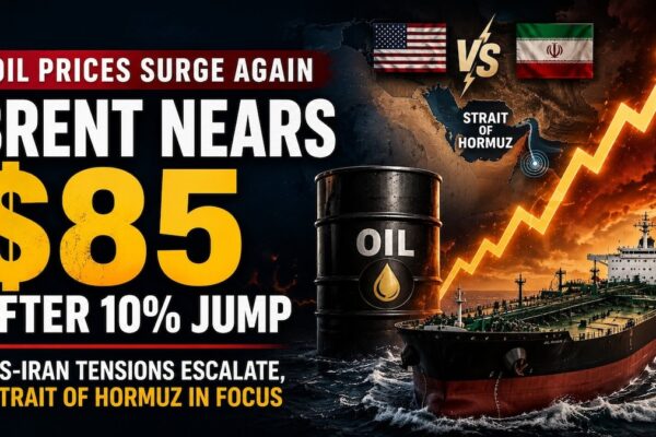 Crude oil prices extend gains after biggest move since April; Brent near $85 a barrel