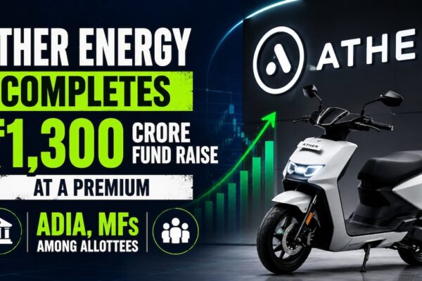 Ather Energy completes ₹1,300 crore fund raise at a premium; ADIA, MFs among allottees