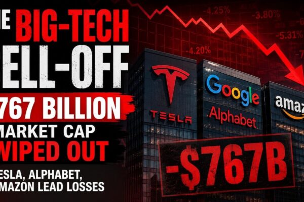 The $767 billion wipe-out: Big tech drags Nasdaq lower after Alphabet, Tesla results