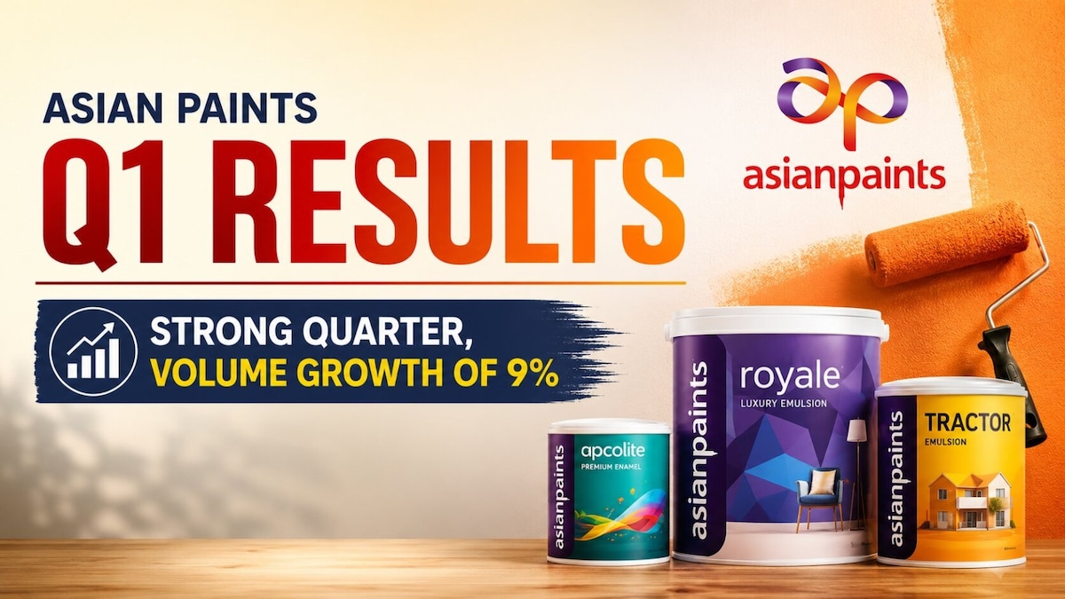 Asian Paints Q1 Results: Stock jumps 5% after strong earnings beat, volume growth of 9%