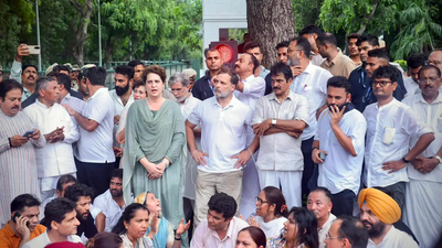 The sudden dharna: How Congress surprised its own MPs, govt with protest outside PM's residence | India News