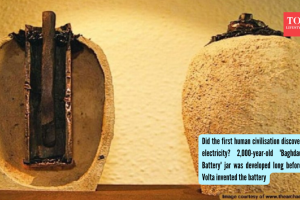 Did the first human civilisation discover electricity? 2,000-year-old 'Baghdad Battery' jar was developed long before Volta invented the battery