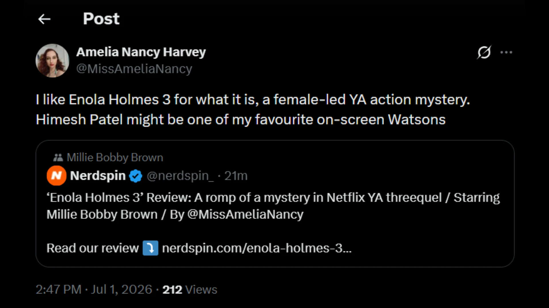‘Enola Holmes 3’ Twitter reviews: Fans demand 'more, more, more' of Millie Bobby Brown and Louis Partridge's return |