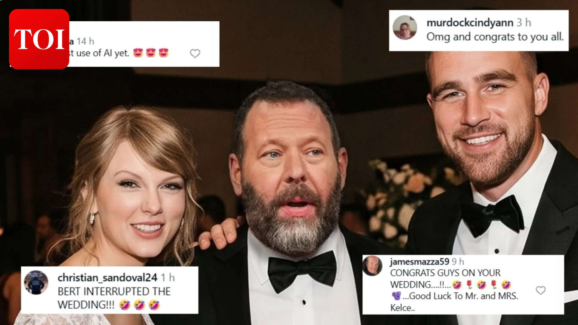 Travis Kelce reacts to AI wedding photo dropped by comedian Bert Kreischer with Taylor Swift hours before rehearsal dinner |