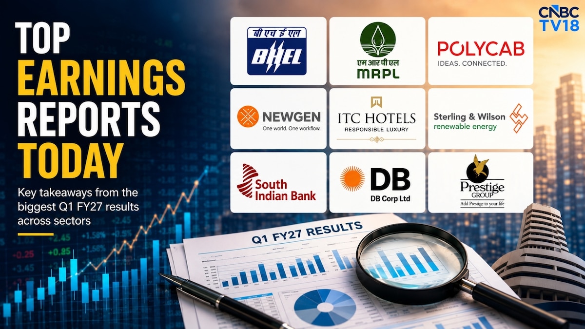 Top earnings reports today: BHEL, Wipro, Tech Mahindra, Polycab among key Q1 movers