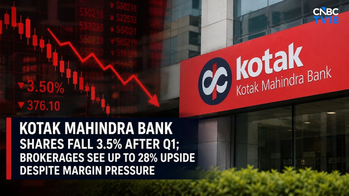 Kotak Mahindra Bank shares fall 3.5% after Q1; brokerages see up to 28% upside despite margin pressure