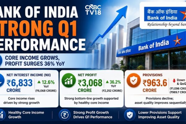 Bank of India Q1 results: Profit, core income rise on improved asset quality