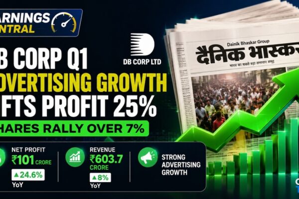 DB Corp Q1 Results: Strong ad revenue growth aids profit, margin expansion; Stock jumps up to 7%