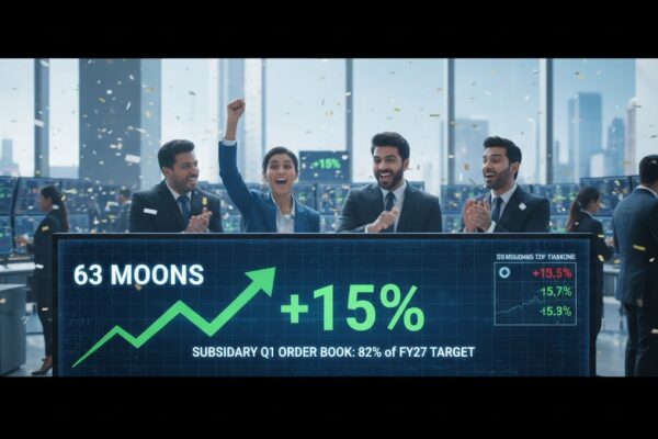 63 Moons shares jump 15% as subsidiary's Q1 order book reaches 82% of FY27 target