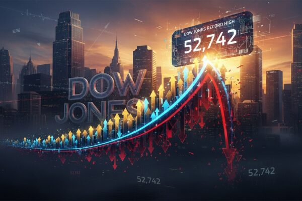 Dow Jones cools 350 points from intraday record as Warsh vows price stability; Meta shines
