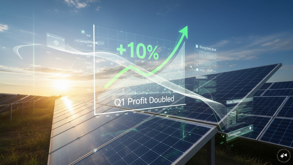 Emmvee Photovoltaic shares surge 10% after Q1 profit more than doubles, strong order book