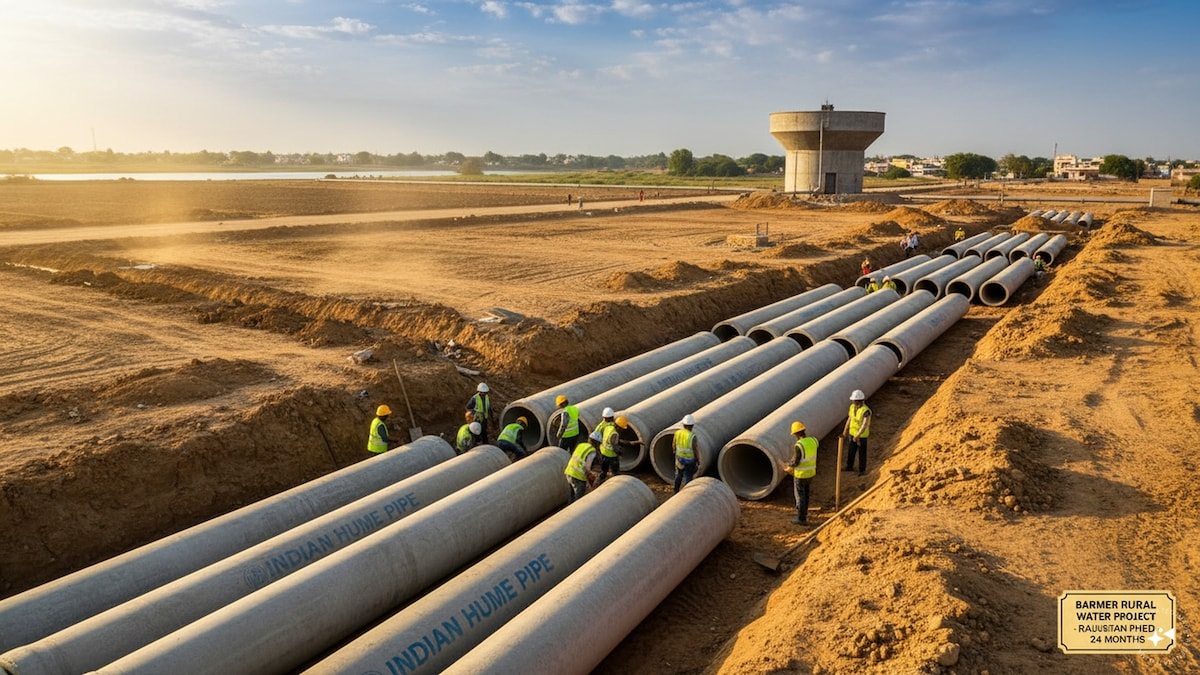 Indian Hume Pipe rallies 8% on bagging ₹739 crore Rajasthan PHED water supply project