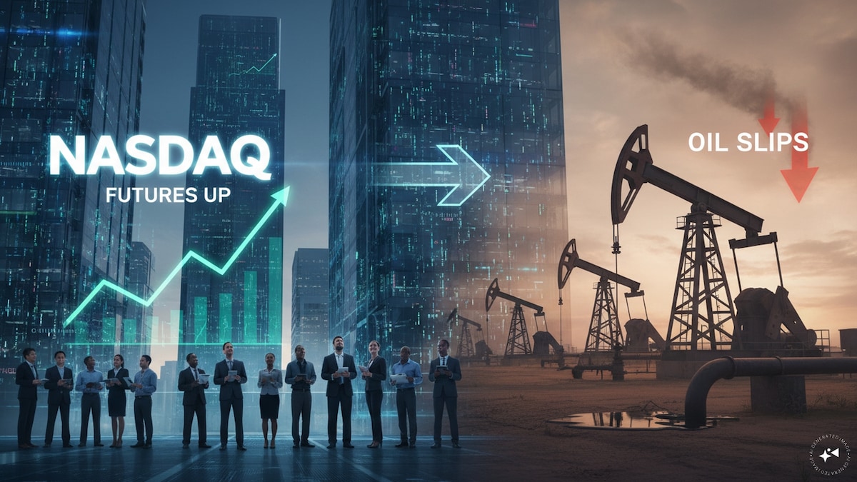 Nasdaq futures lead US stocks higher as tech rebounds, oil slips