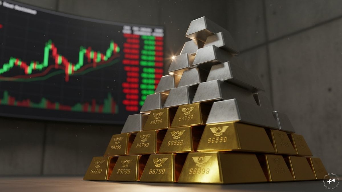 Gold trades near seven-month low; silver drops 3%