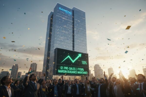 Raymond Realty gains 10% as Q1 pre-sales more than double; FY27 margin guidance maintained
