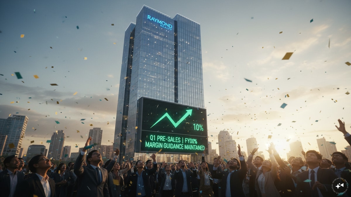 Raymond Realty gains 10% as Q1 pre-sales more than double; FY27 margin guidance maintained