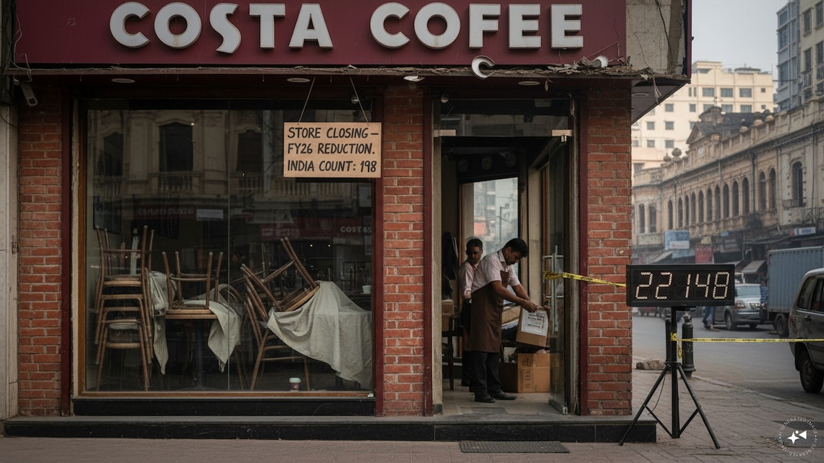 Costa Coffee store count shrinks by 22 to 198 in India in FY26, revenue up 7%