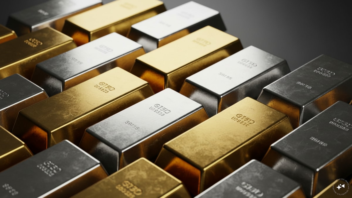 Gold falls as West Asia tensions lift dollar; silver holds steady
