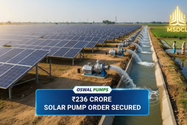 Oswal Pumps bags additional ₹236 crore solar pump order from MSEDCL