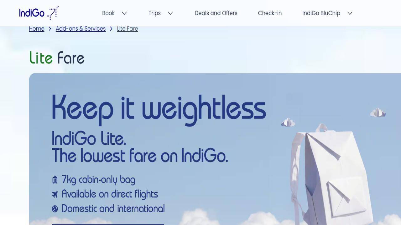 IndiGo's new 'Lite' fare makes flying cheaper: How cabin bag-only tickets will benefit millions of travellers |