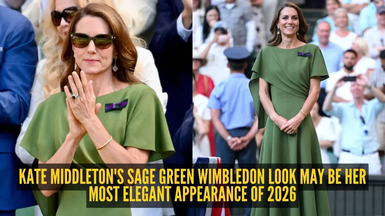 Kate Middleton saved her best Wimbledon look for last in a stunning sage green dress