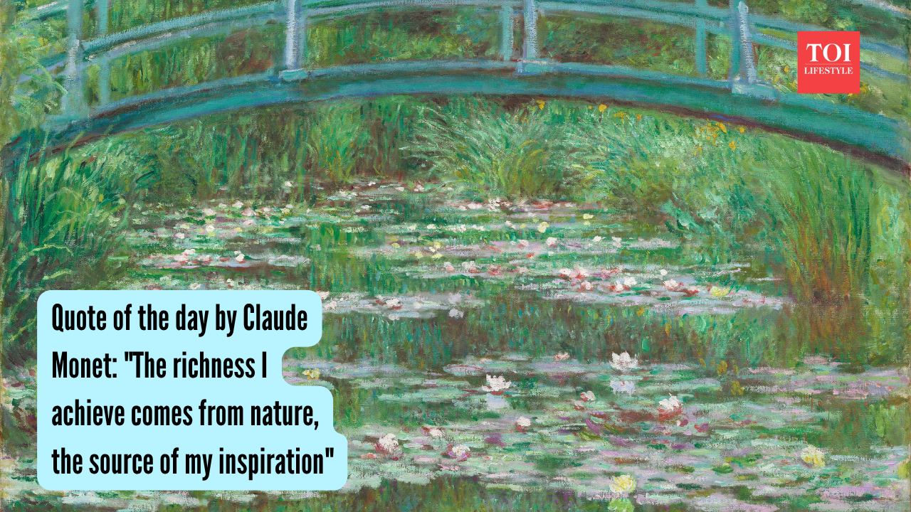 Quote of the day by Claude Monet: "The richness I achieve comes from nature, the source of my inspiration"