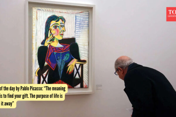 Pablo Picasso Quote: Quote of the day by Pablo Picasso: “The meaning of life is to find your gift. The purpose of life is to give it away”