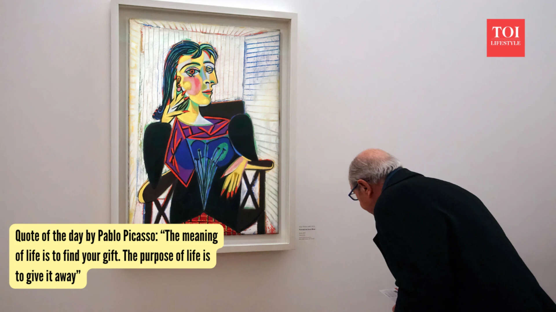 Pablo Picasso Quote: Quote of the day by Pablo Picasso: “The meaning of life is to find your gift. The purpose of life is to give it away”