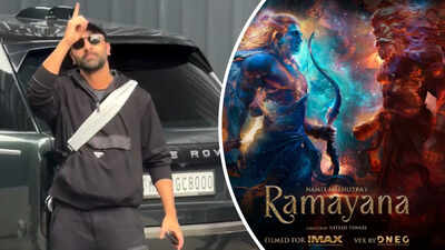 Bharat Mandapam Event: 'Ramayana' stars Ranbir Kapoor, Sai Pallavi, Sunny Deol and Kunal Kapoor SPOTTED at airport ahead of grand Bharat Mandapam event | Hindi Movie News