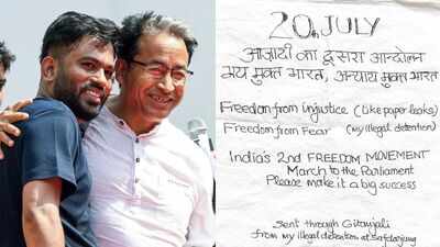 'Sent from my illegal detention': Sonam Wangchuk's message from Safdarjung Hospital calls for 'freedom from fear, freedom from injustice' | Delhi News