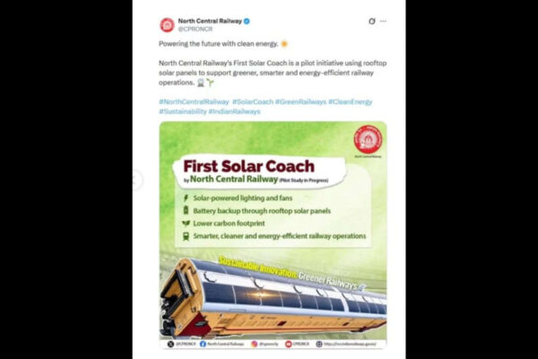 For decades, Indian trains relied on axle-powered electricity; now rooftop solar panels are changing how passenger coaches stay powered