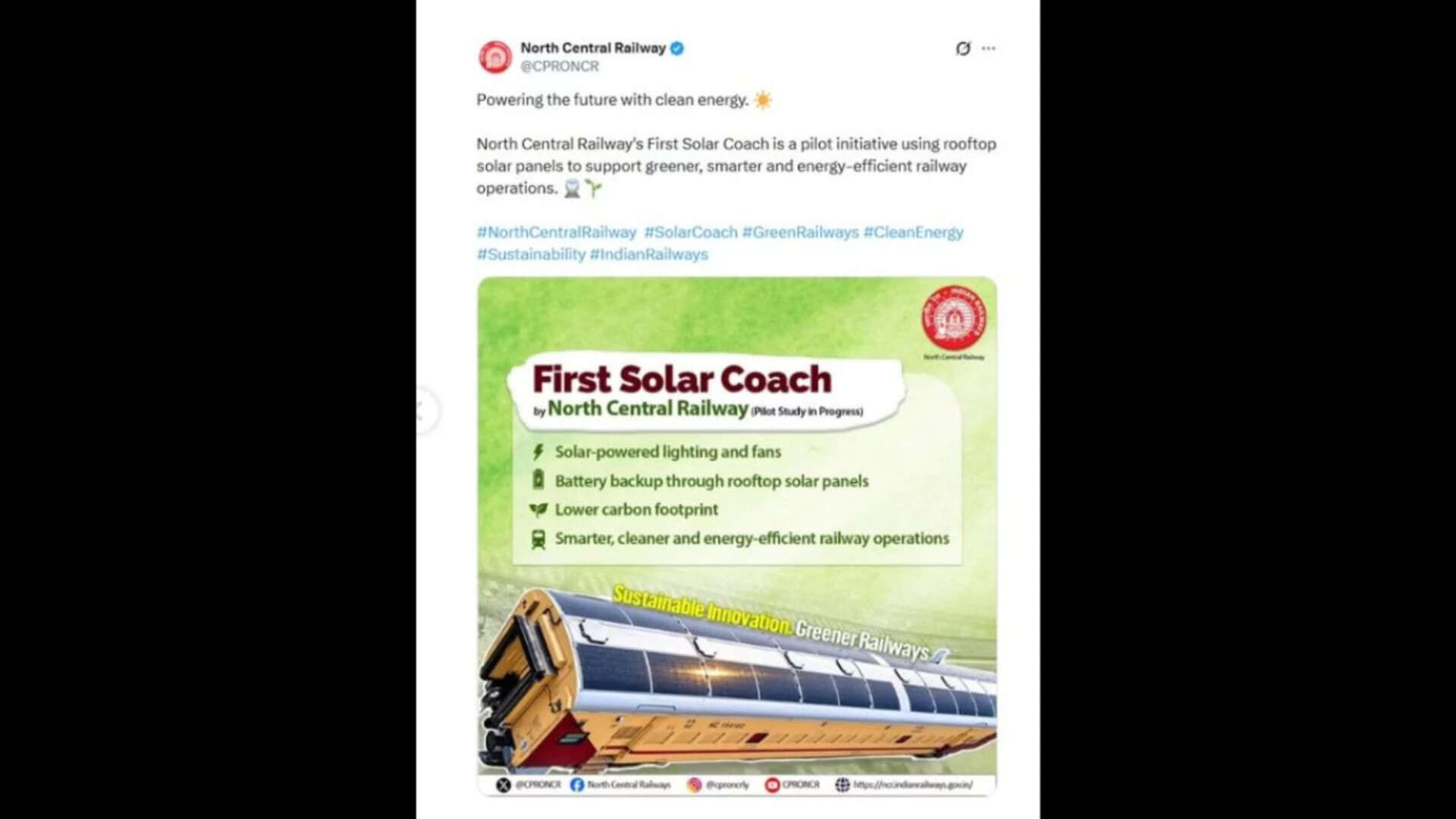 For decades, Indian trains relied on axle-powered electricity; now rooftop solar panels are changing how passenger coaches stay powered