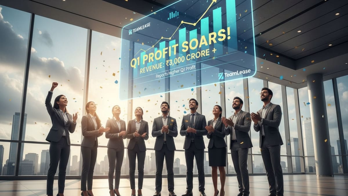 TeamLease Q1 profit jumps 31% despite softer hiring demand; revenue tops ₹3,000 crore