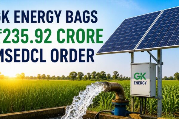 GK Energy shares rise 4% on securing ₹236 crore MSEDCL solar pump order