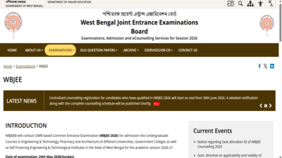 WBJEE counselling 2026: Round 2 registration and choice filling begin at wbjeeb.nic.in