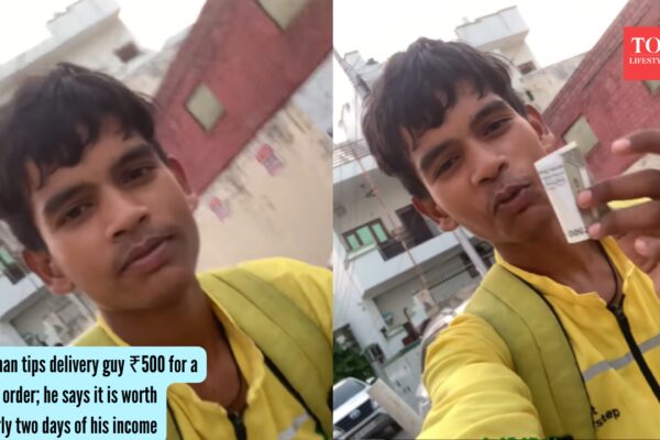 Woman tips delivery guy ₹500 for a ₹15 order; he says it is worth nearly two days of his income |
