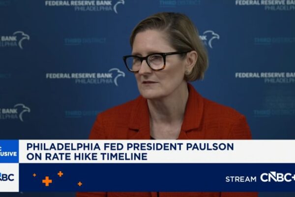 Philadelphia Fed President Paulson content with current rates, but keeping an open mind