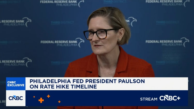 Philadelphia Fed President Paulson content with current rates, but keeping an open mind