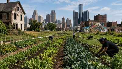 Detroit was built for 2 million people, but its shrinking population turned abandoned lots into one of America's largest urban farming movements | World News