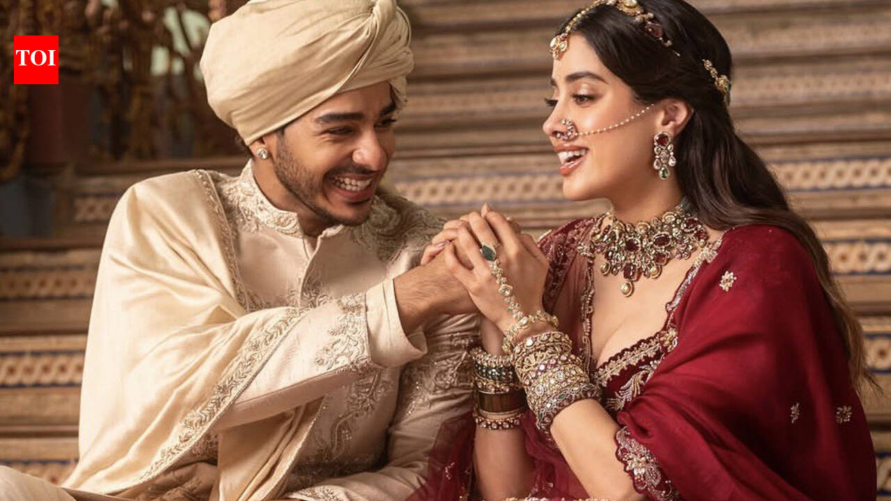 Janhvi Kapoor and Ishaan Khatter turn bride and groom as they reunite for an ad shoot; fans say, 'The Dhadak ending they deserved'﻿ |
