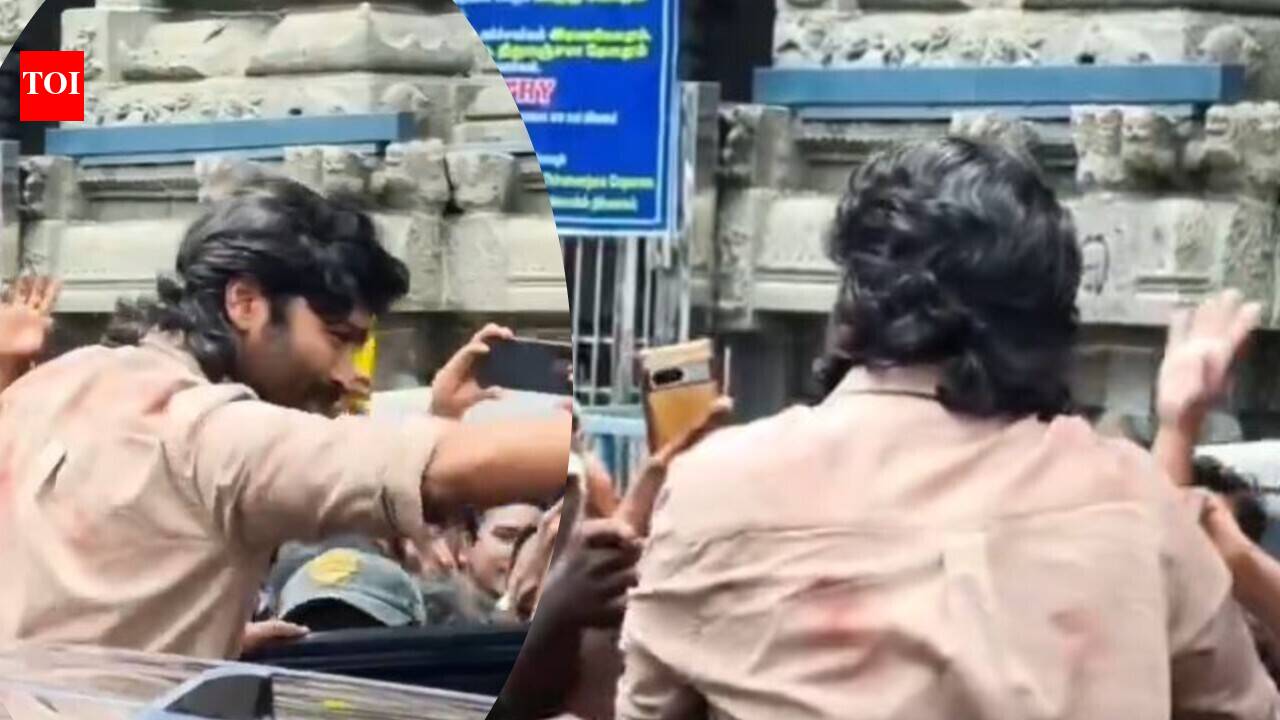 Dhanush mobbed by fans during 'OM Chapter 1: Udhiram - The Blood Wood' shoot near Annamalaiyar Temple in Thiruvannamalai - Watch |