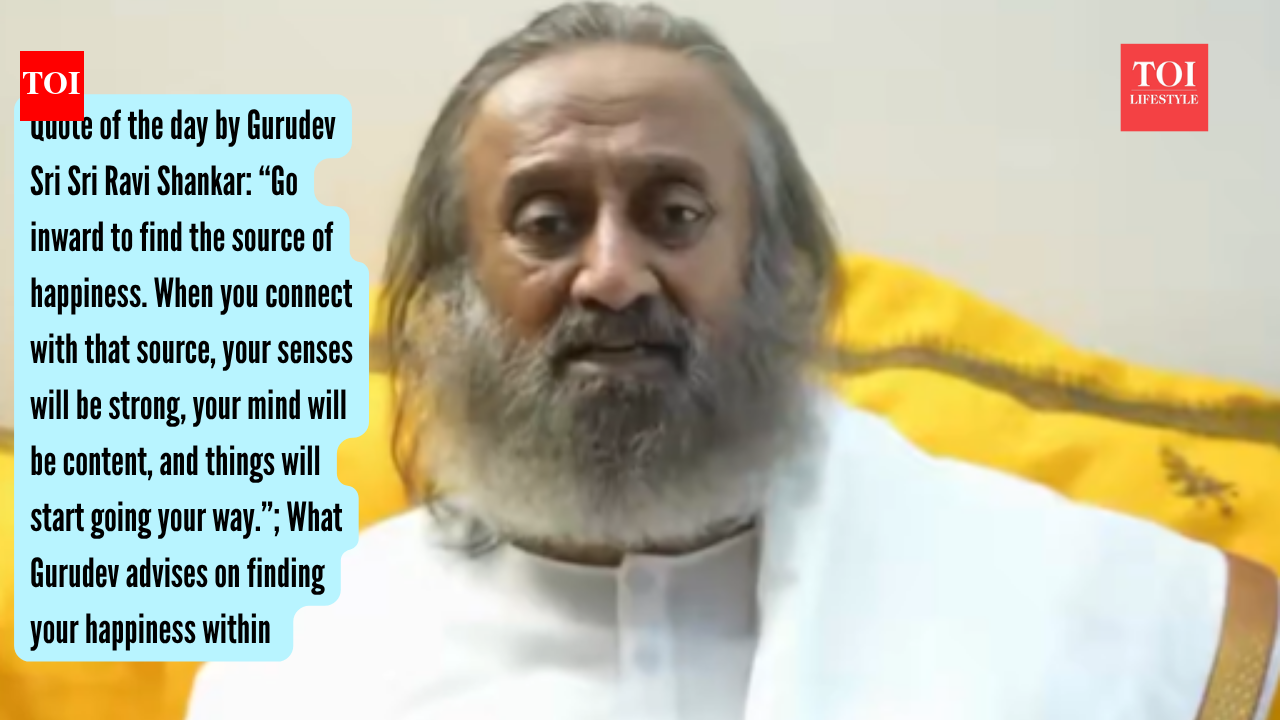 Sri Sri Ravi Shankar: Quote of the day by Gurudev Sri Sri Ravi Shankar: “Go inward to find the source of happiness. When you connect with that source, your senses will be strong, your mind will be content, and things will start going your way.”; What Gurudev advises on finding your happiness within
