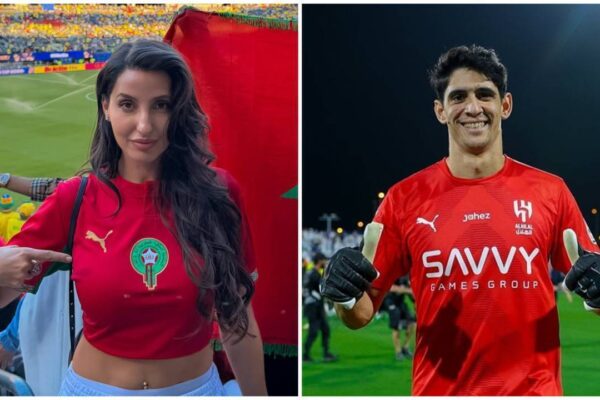 Nora Fatehi breaks silence on dating rumours with Yassine Bounou, calls Moroccan goalkeeper 'very kind' and 'one of the best in the world' | Hindi Movie News