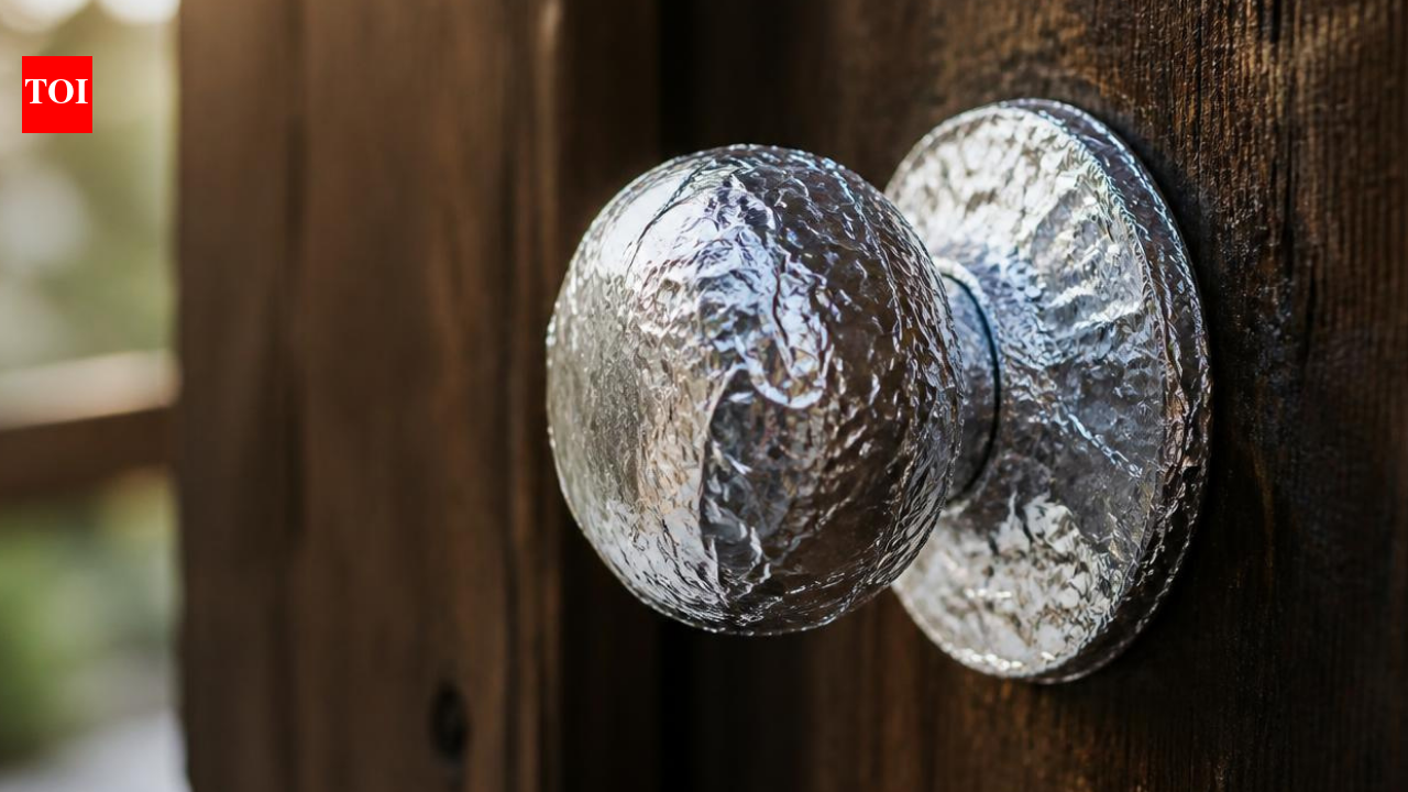 Aluminium Foil Doorknob Hack: Doorknob aluminium foil hack: A simple, practical way to wrap aluminium foil around the doorknob to prevent household damage