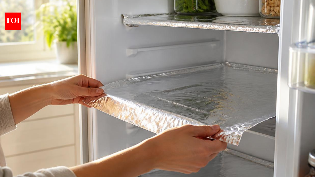 Refrigerator Cleaning: Refrigerator aluminium foil hack: A simple, practical way to keep the fridge free from stains and unwanted odour